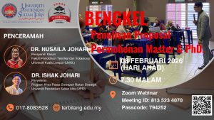 Bengkel Penulisan Proposal Permohonan Kemasukan Program Khas Sarjana Pendidikan (M.Edu) & Doktor Falsafah (PhD).
